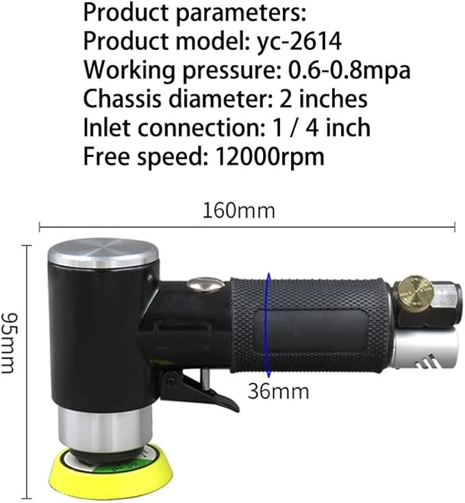 JATDHY Pneumatic Orbital Sander