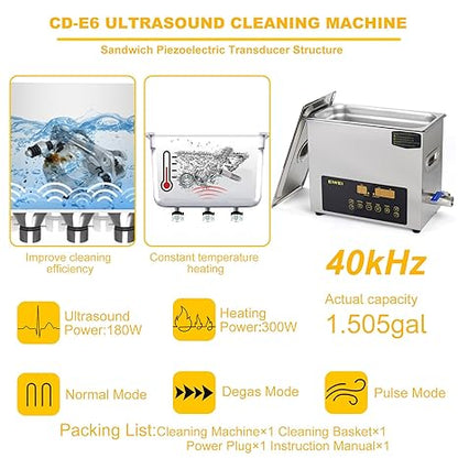 6L Ultrasonic Cleaner Dual-Frequency