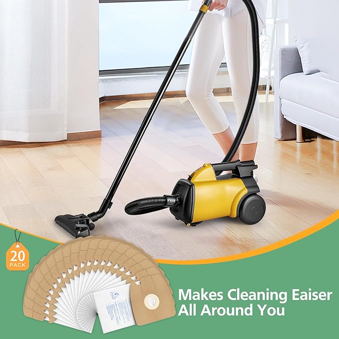 20 Pack Style MM Vacuum Bags Compatible with Eureka Style MM Eureka Mighty Mite 3670 and 3680 Series Canister Vacuums