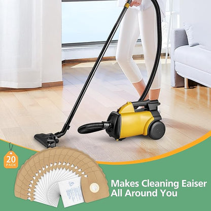 20 Pack Style MM Vacuum Bags Compatible with Eureka Style MM Eureka Mighty Mite 3670 and 3680 Series Canister Vacuums